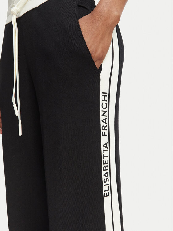 Elisabetta Franchi Elisabetta Franchi Pantaloni tricotați KP-75S-66E2-V440 Negru Regular Fit