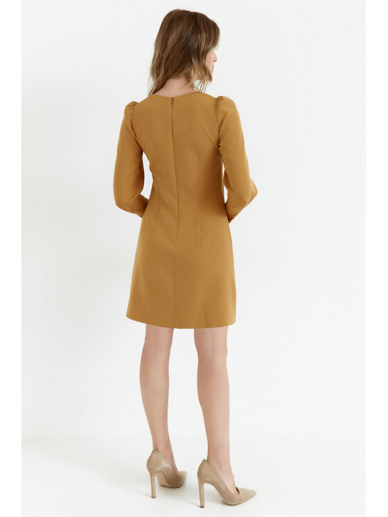 Makover Makover Sukienka wieczorowa K148 Żółty Ladies Fit