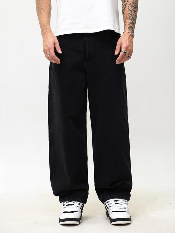 Jigga Wear Jigga Wear Jeansy Szerokie luźne streetwear Szerokie luźne streetwear 129221 Czarny Baggy Fit