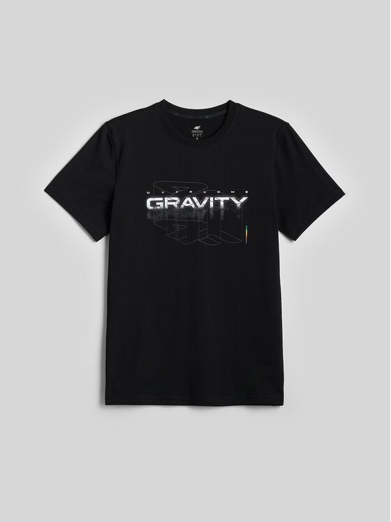 4F 4F T-Shirt 4FRAW26TTSHM4667-20S Μαύρο Regular Fit