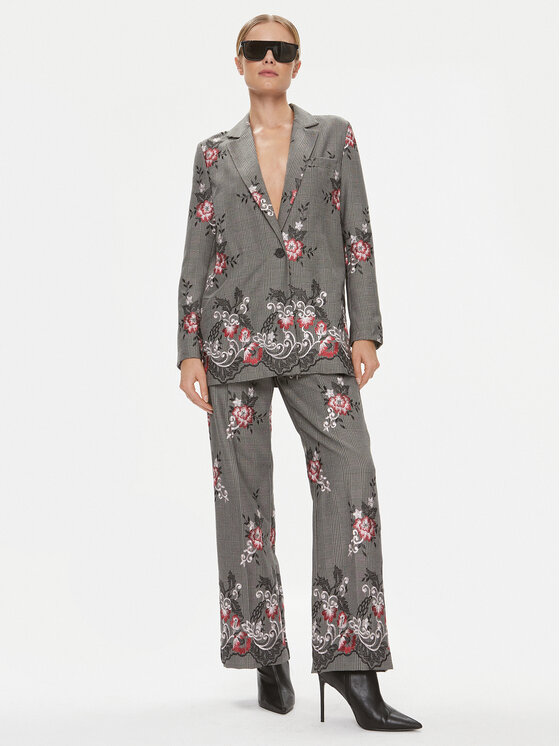 ViCOLO ViCOLO Marynarka TR0403 Szary Regular Fit