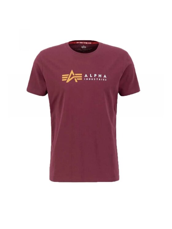 Alpha Industries Alpha Industries T-Shirt AI.118502 Bordowy Regular Fit