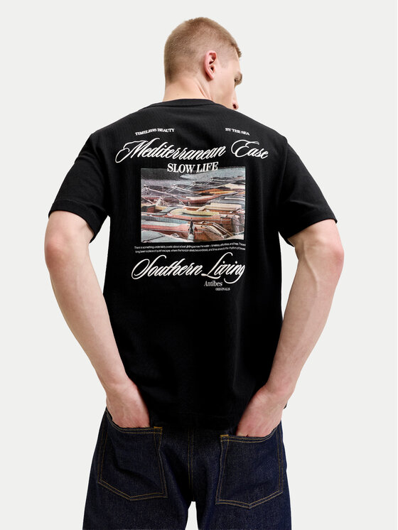 Jack & Jones Jack & Jones T-Shirt Cassis 12295050 Μαύρο Regular Fit