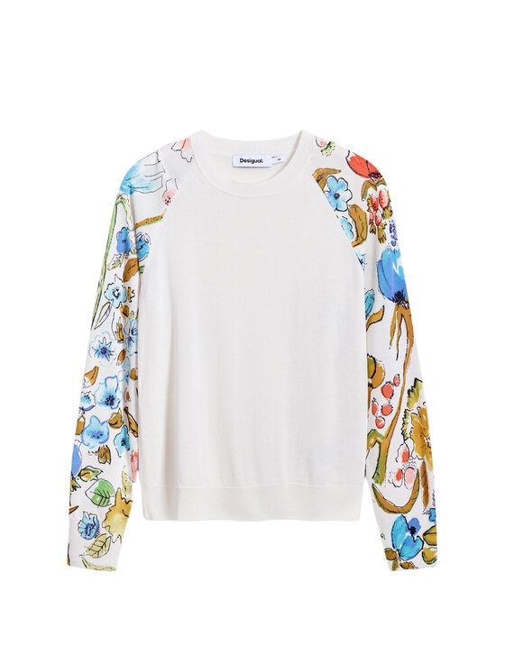 Desigual Desigual Пуловер 25SWJF31 Бял Regular Fit