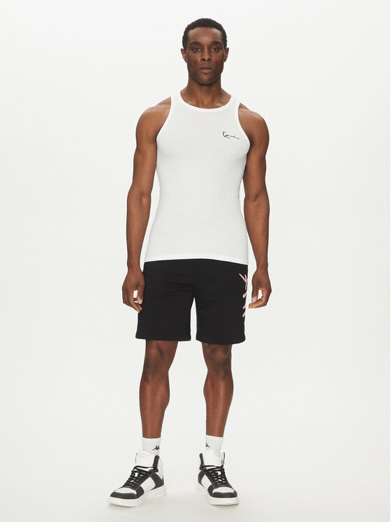 Karl Kani Karl Kani Majica brez rokavov Essential 60310020 Bela Slim Fit