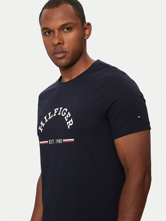 Tommy Hilfiger Tommy Hilfiger T-shirt Arch MW0MW35466 Blu scuro Slim Fit