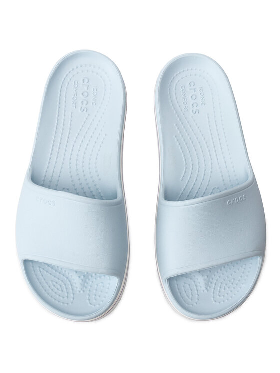 Crocs Pantoletten Crocband Platform Slide 205631 Blau Modivo