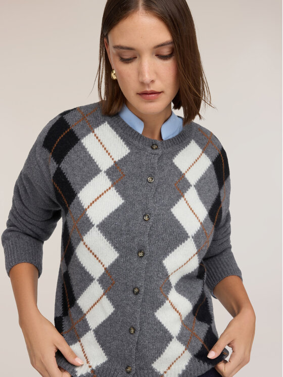 Motivi Motivi Cardigan M802W004549N013 Grigio Regular Fit