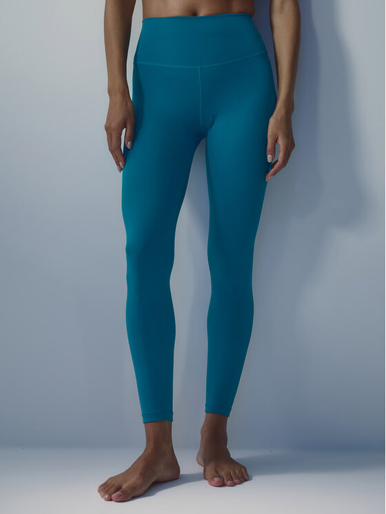 4F 4F Legginsy LUMINOUS FLIGHT Turkusowy Slim Fit