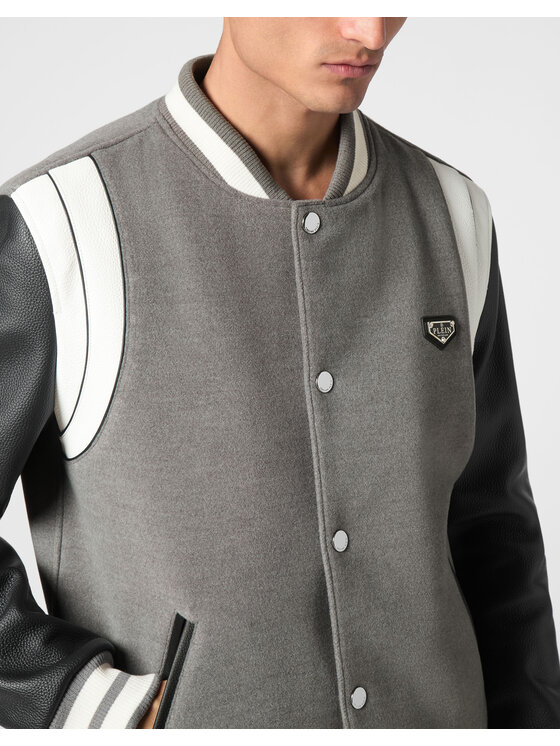 PHILIPP PLEIN PHILIPP PLEIN Kurtka skórzana 9481 Beżowy Regular Fit