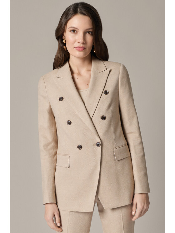 Lancerto Lancerto Marynarka Stradella MA131126000035 Beżowy Regular Fit
