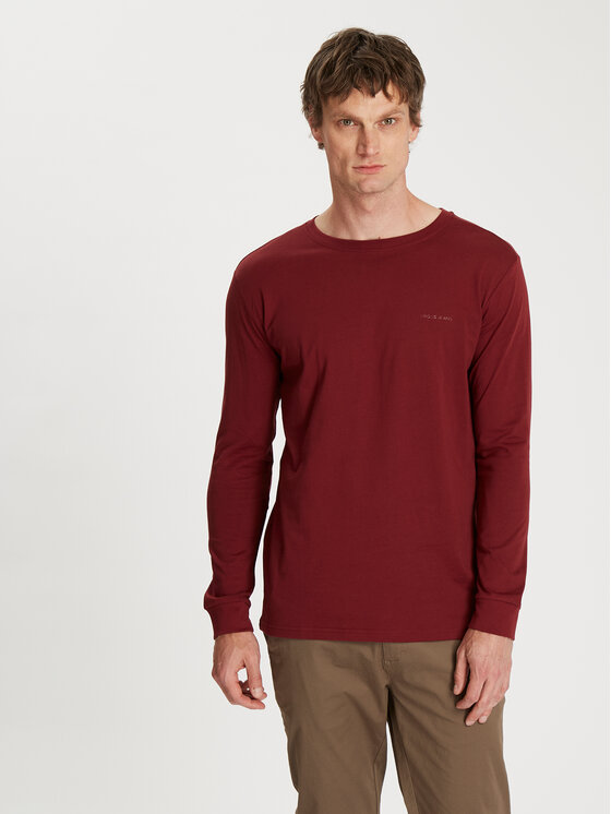 Cross Jeans Cross Jeans Longsleeve 16102-499 Czerwony Regular Fit