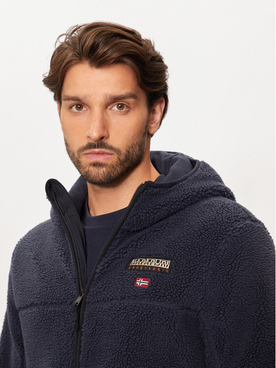 Napapijri Napapijri Fleecejacke T-Tynik NP0A4IA8 Dunkelblau Regular Fit