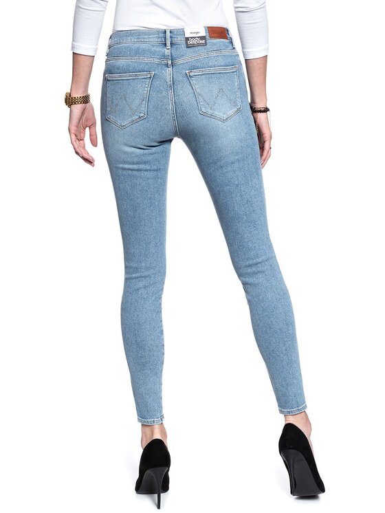 Wrangler Wrangler Jeans HIGH SKINNY Blu Skinny Fit