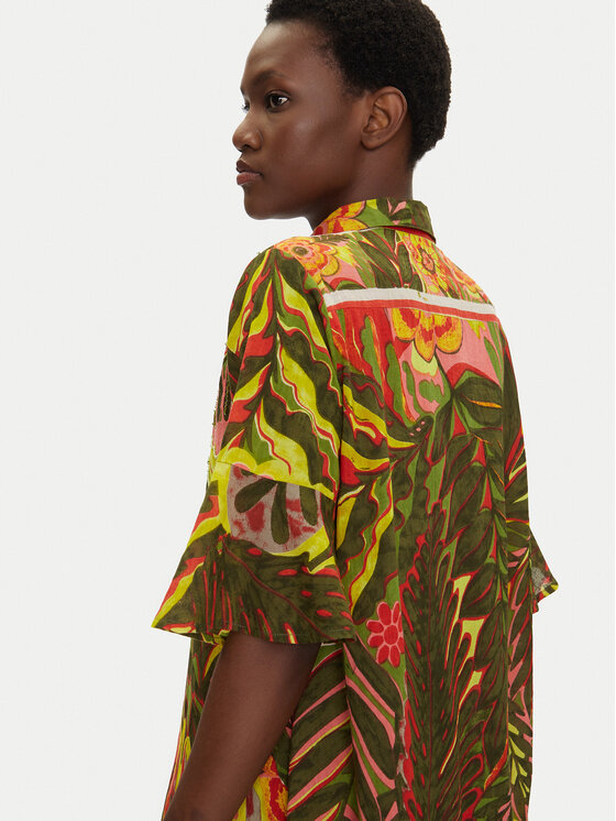 Iconique Iconique Рокля тип риза IC25-102 Цветен Relaxed Fit