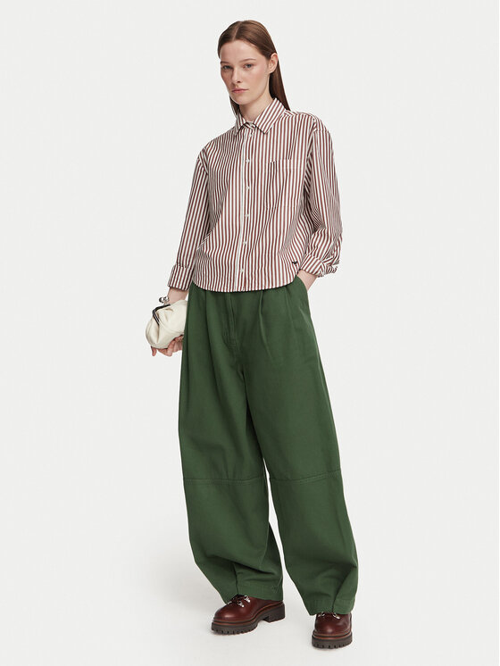 Weekend Max Mara Weekend Max Mara Spodnie materiałowe Bacca 2625136111 Khaki Relaxed Fit