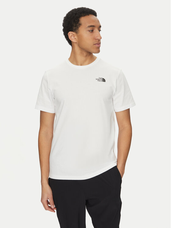 The North Face The North Face Tricou Vertical NF0A89FP Alb Regular Fit