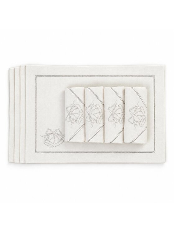 Roseberry Home Roseberry Home Podkładka na stół Jingle Bells Silverline Srebrny