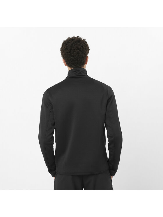 Salomon Salomon Bluza techniczna OUTLINE WARM FLEECE FZ M Czarny Regular Fit
