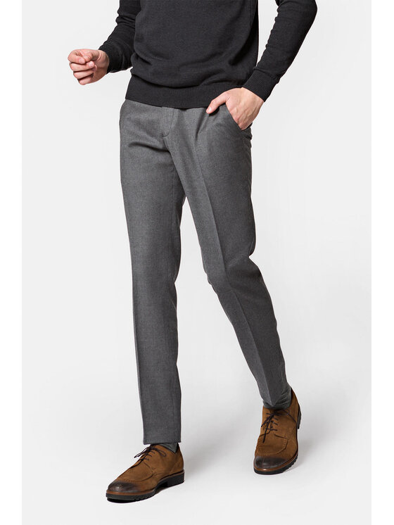 Lancerto Lancerto Spodnie materiałowe Ricardo SP099222000001 Szary Slim Fit