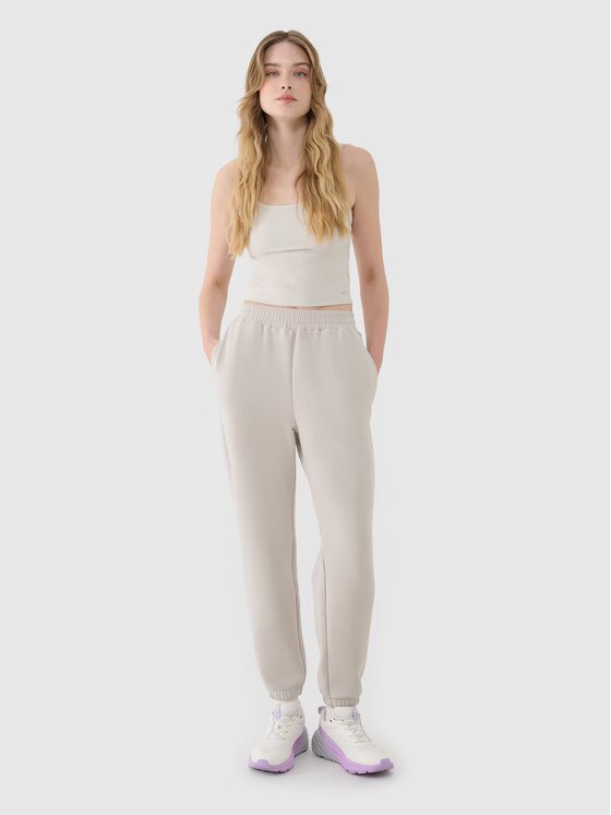 4F 4F Spodnie dresowe 4FWSS25TTROF1010-83S Brązowy Regular Fit