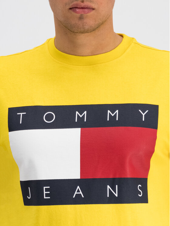 Tommy Jeans Tommy Jeans T-Shirt Flag Logo DM0DM07009 Κίτρινο Regular Fit