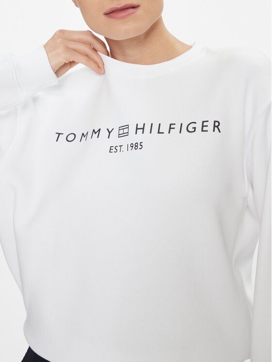 Tommy Hilfiger Tommy Hilfiger Sweatshirt Logo WW0WW39791 Weiß Regular Fit