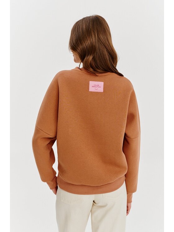 NAOKO NAOKO Mikina Creme De La Creme Hnědá Regular Fit