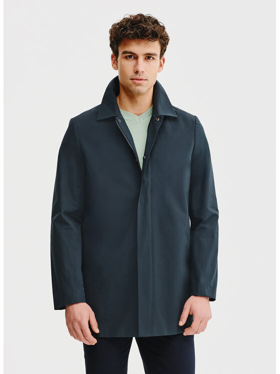 Pako Lorente Pako Lorente Płaszcz przejściowy P25SP-7X-002 Granatowy Classic Fit
