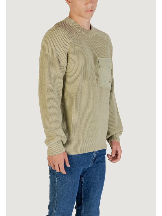 BOSS BOSS Maglione Kalamaro 10272317 01 Verde Casual Fit
