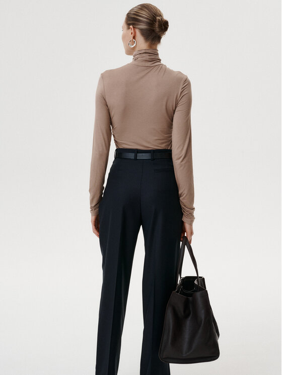 MARI PRETI MARI PRETI Pantaloni di tessuto Cavalier II Nero Wide Leg