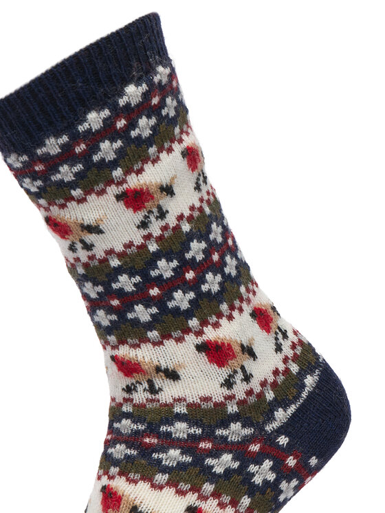 Barbour Barbour Дълги чорапи Robin Fair Isle LSO0077NY55 Тъмносин