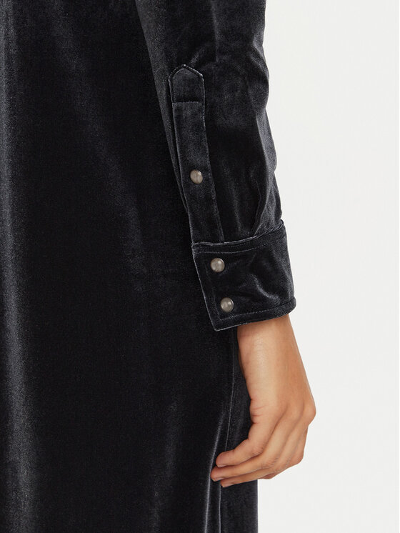 Wrangler Wrangler Φόρεμα πουκάμισο 112356506 Μαύρο Slim Fit
