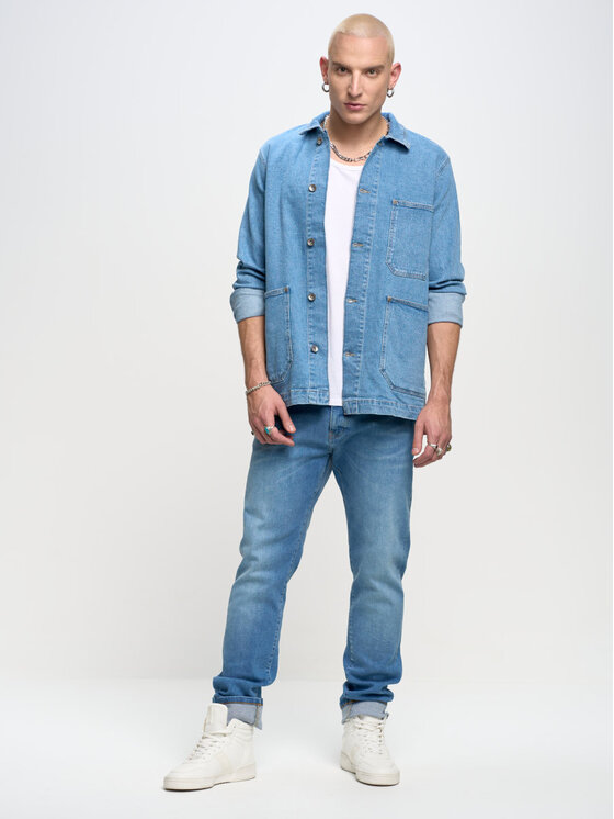 BIG STAR BIG STAR Top dero_101 Biały Slim Fit