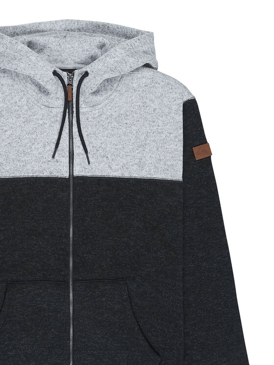 Quiksilver Quiksilver Суитшърт Keller Block Zip EQYFT05122 Сив Regular Fit