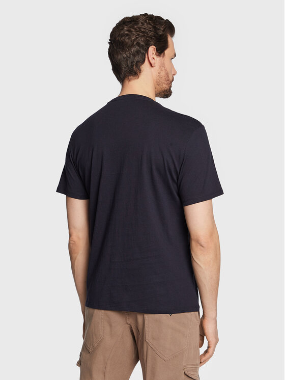 Guess Guess Marškinėliai Graffiti Logo M3GI59 K9RM1 Tamsiai mėlyna Slim Fit
