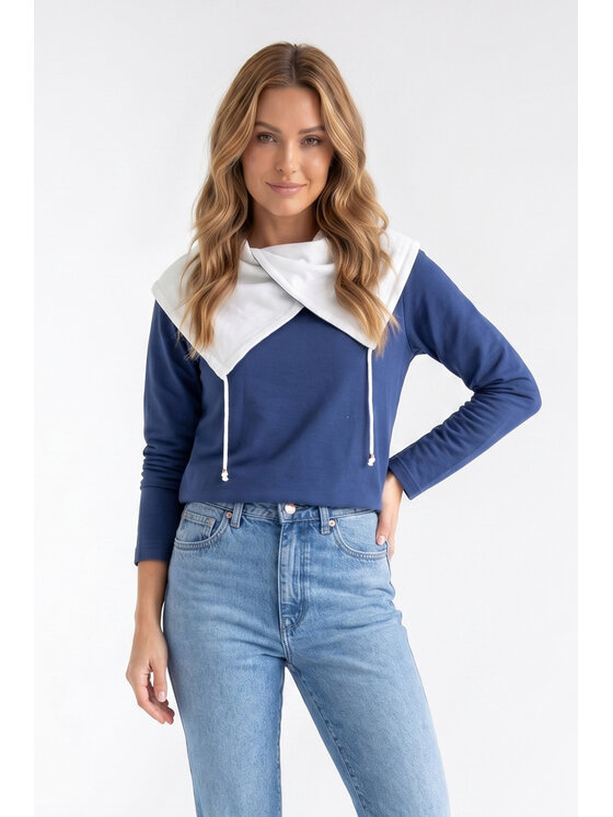 FIGL FIGL Μπλούζα M1365 Σκούρο μπλε Regular Fit