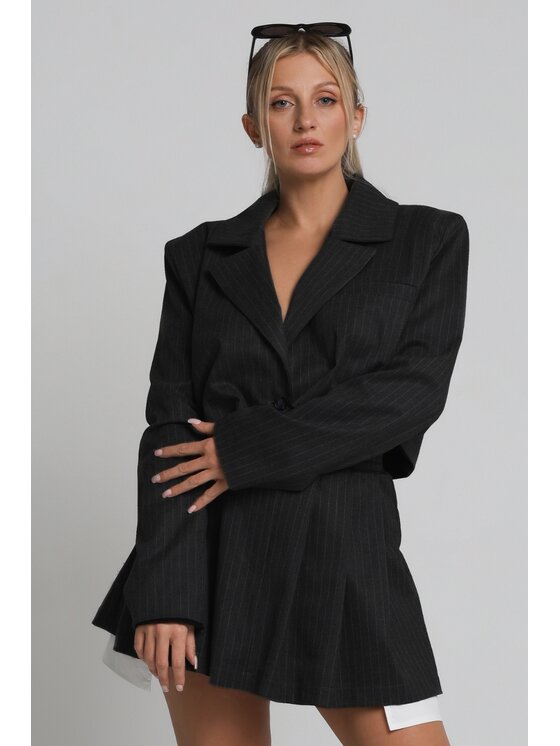 Chiara Wear Chiara Wear Marynarka OVERSIZE Szary Oversize