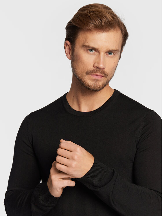 HUGO Hugo Svetr San Cedric-M1 50476832 Černá Slim Fit