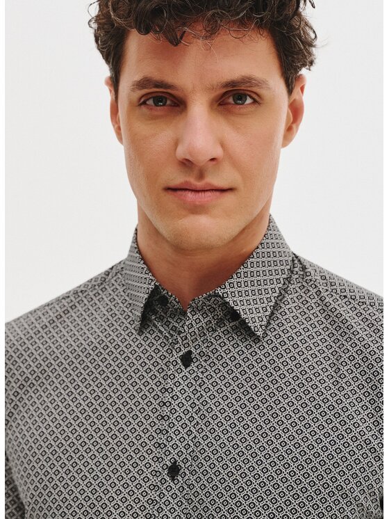Pako Lorente Pako Lorente Koszula P25SF-1X-025 Czarny Slim Fit