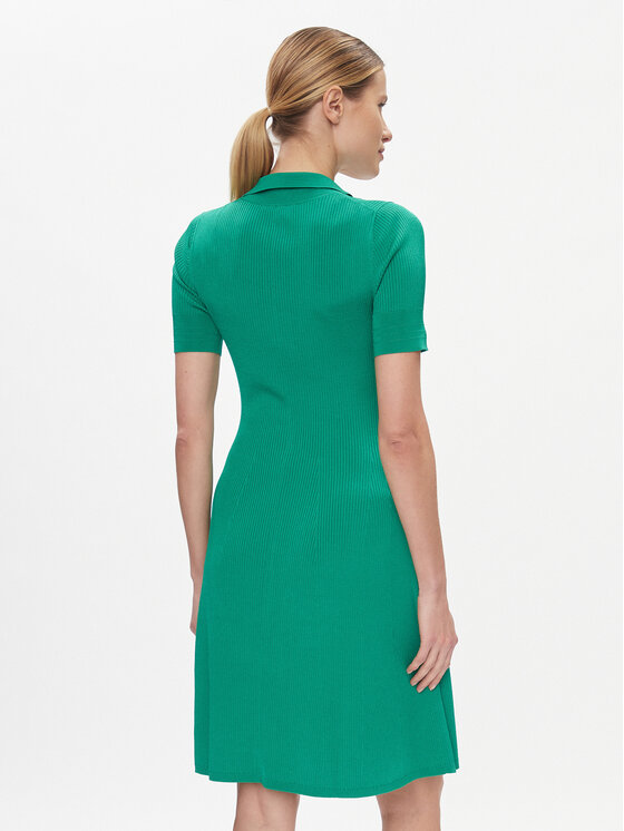 Tommy Hilfiger Tommy Hilfiger Trikotažinė suknelė WW0WW41444 Žalia Slim Fit