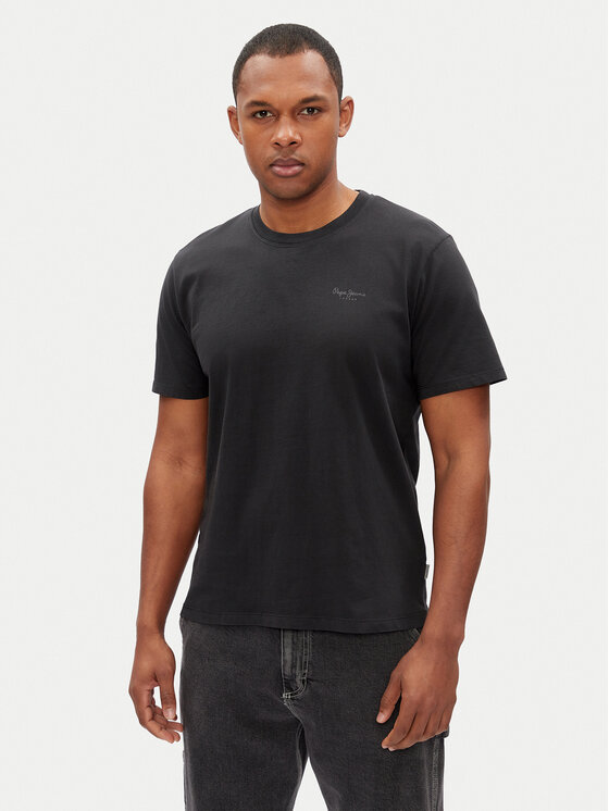 Pepe Jeans Pepe Jeans Tricou Jacko PM508664 Negru Regular Fit