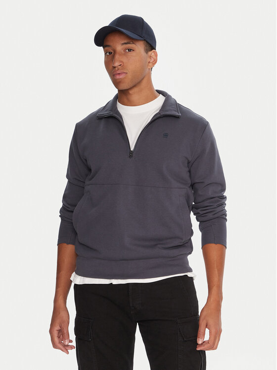 G-Star Raw G-Star Raw Суитшърт Nifous Half Zip D26305-D566 Тъмносин Regular Fit