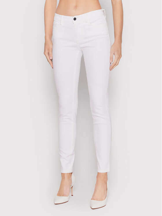 Armani Exchange Jeans hlače 8NYJ01 Y1TAZ 0102 Bela Super Skinny Fit