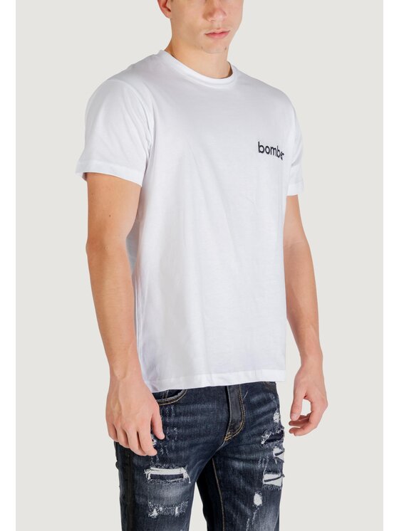 The Bomber The Bomber T-shirt Logo Bianco Shirt Fit