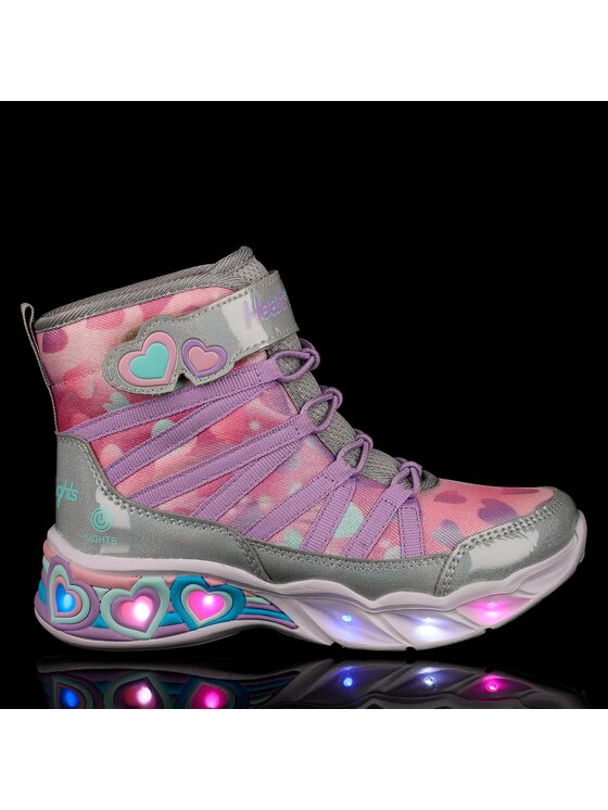 Skechers Skechers Kozaki Sweetheart Lights Dreamy Love 302667L/SMLT Srebrny