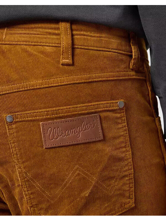 Wrangler Wrangler Spodnie materiałowe GREENSBORO Brązowy Regular Fit