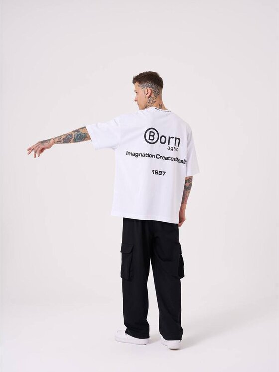 Machinist Machinist T-Shirt Koszulka Z Krótkim Rękawem Męska Oversize Biała Machinist Imagination Creates M Biały Oversize