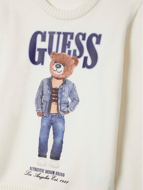 Guess Guess Sveter L6RR04 Z2ZK2 Écru Regular Fit