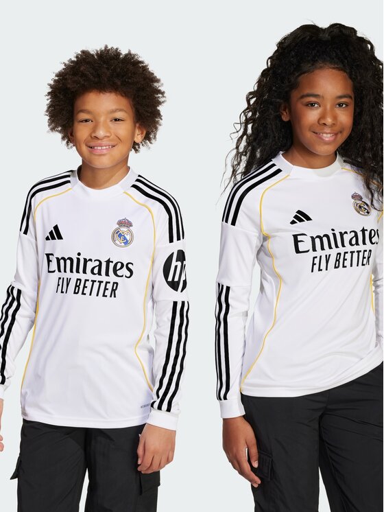 adidas adidas Koszulka techniczna Real Madrid 25/26 Long Sleeve Home Jersey Biały Regular Fit
